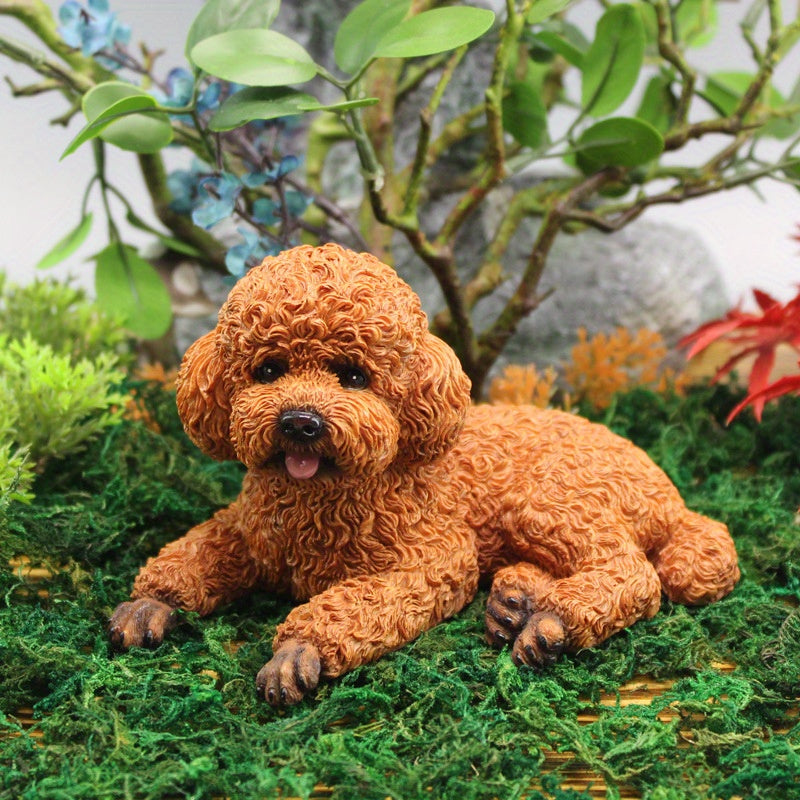 Miniature Teddy Dog Car Accessory - Cute Decorative Figurine for Home, Desktop, Car Interior, and Office Decor - Fun Gift Idea for Car Enthusiasts and Dog Lovers!