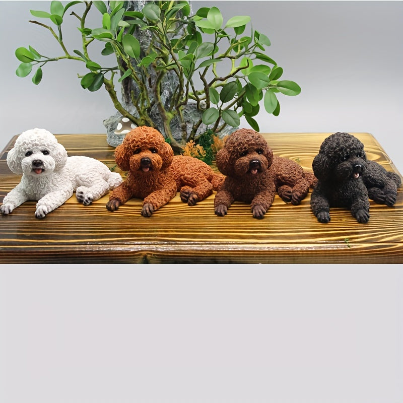 Miniature Teddy Dog Car Accessory - Cute Decorative Figurine for Home, Desktop, Car Interior, and Office Decor - Fun Gift Idea for Car Enthusiasts and Dog Lovers!