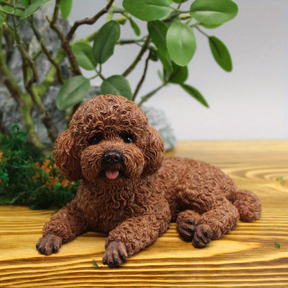 Miniature Teddy Dog Car Accessory - Cute Decorative Figurine for Home, Desktop, Car Interior, and Office Decor - Fun Gift Idea for Car Enthusiasts and Dog Lovers!