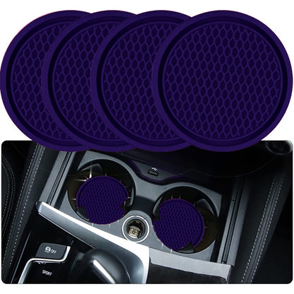 ZukMi Car Cup Coaster, 4pcs Universal Non-Slip Cup Holders Embedded in Ornaments Coaster, Car Interior Accessories,Universal Fit Auto Cup Holders Accessories for Women and for Man