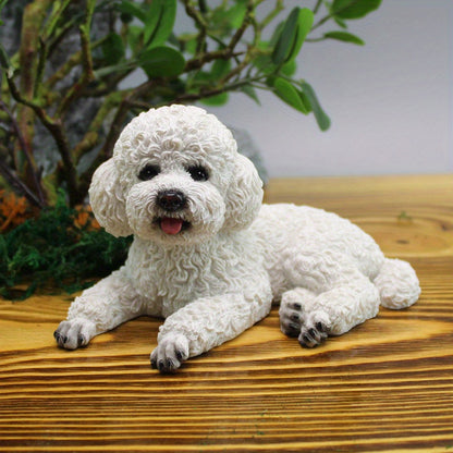 Miniature Teddy Dog Car Accessory - Cute Decorative Figurine for Home, Desktop, Car Interior, and Office Decor - Fun Gift Idea for Car Enthusiasts and Dog Lovers!