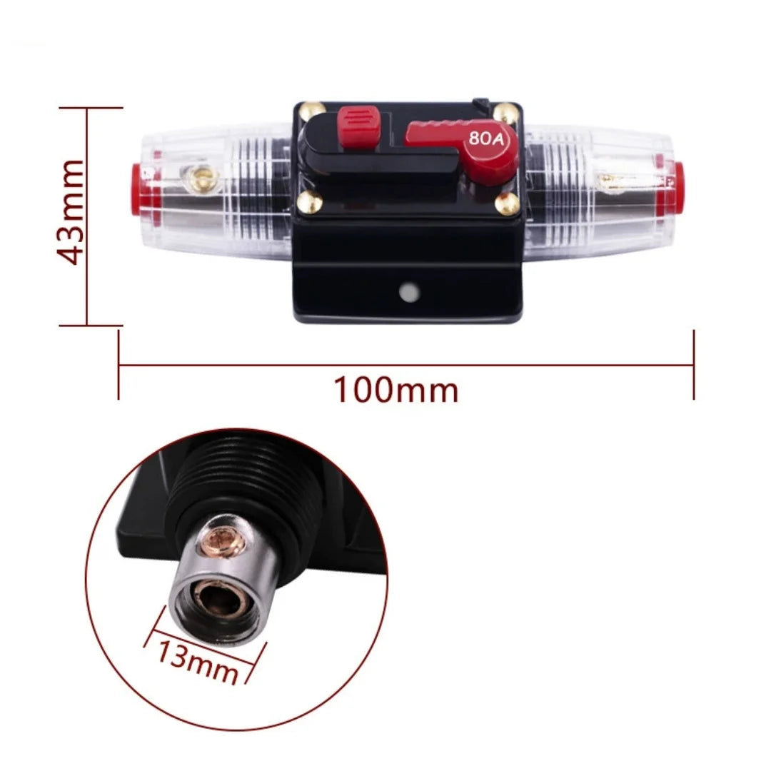 Car Audio Safety Seat with One Out One Safety Belt Switch Automatic Fuse Tube Circuit Breaker Safety Ribbon Fuse Power Supply