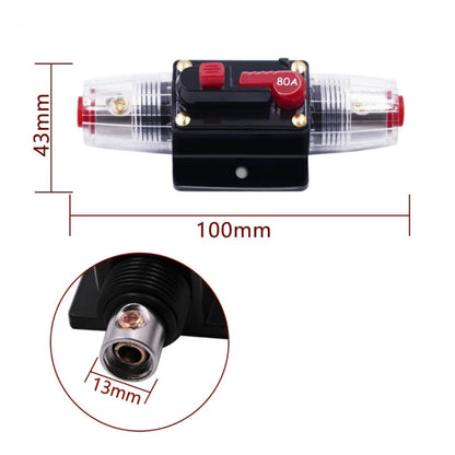 Car Audio Safety Seat with One Out One Safety Belt Switch Automatic Fuse Tube Circuit Breaker Safety Ribbon Fuse Power Supply