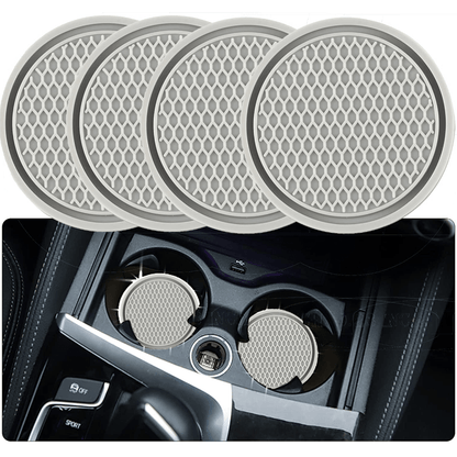 ZukMi Car Cup Coaster, 4pcs Universal Non-Slip Cup Holders Embedded in Ornaments Coaster, Car Interior Accessories,Universal Fit Auto Cup Holders Accessories for Women and for Man
