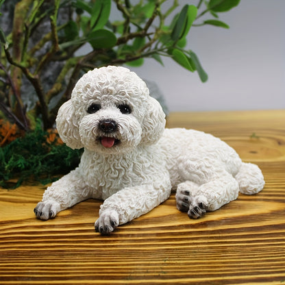 Miniature Teddy Dog Car Accessory - Cute Decorative Figurine for Home, Desktop, Car Interior, and Office Decor - Fun Gift Idea for Car Enthusiasts and Dog Lovers!